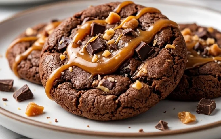 Caramel Toffee Brownie Mix Cookies