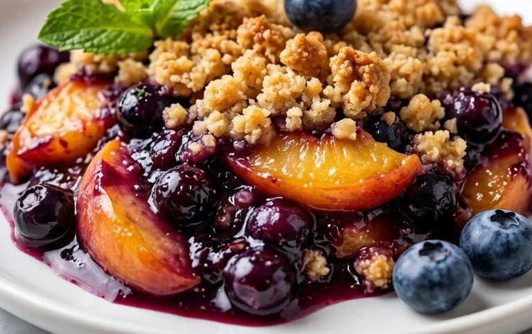 Blueberry Peach Crumble