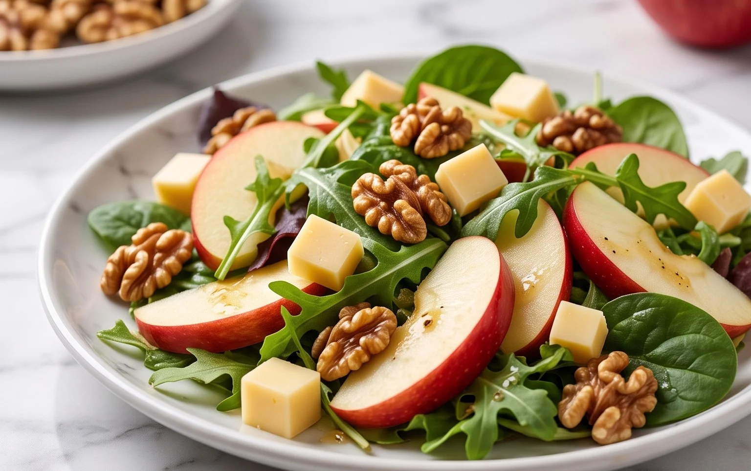 Apple Gouda Walnut Salad Easy Recipe