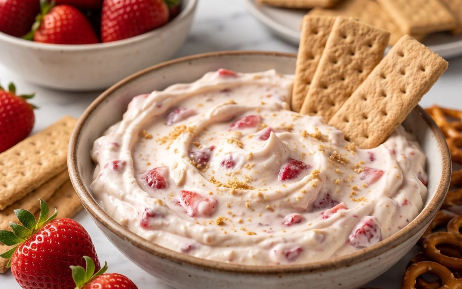 Easy Strawberry Cheesecake Dip Recipe