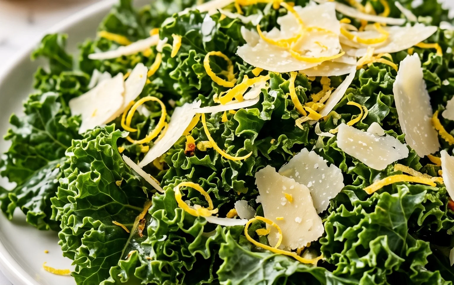 Lemony Parmesan Kale Salad