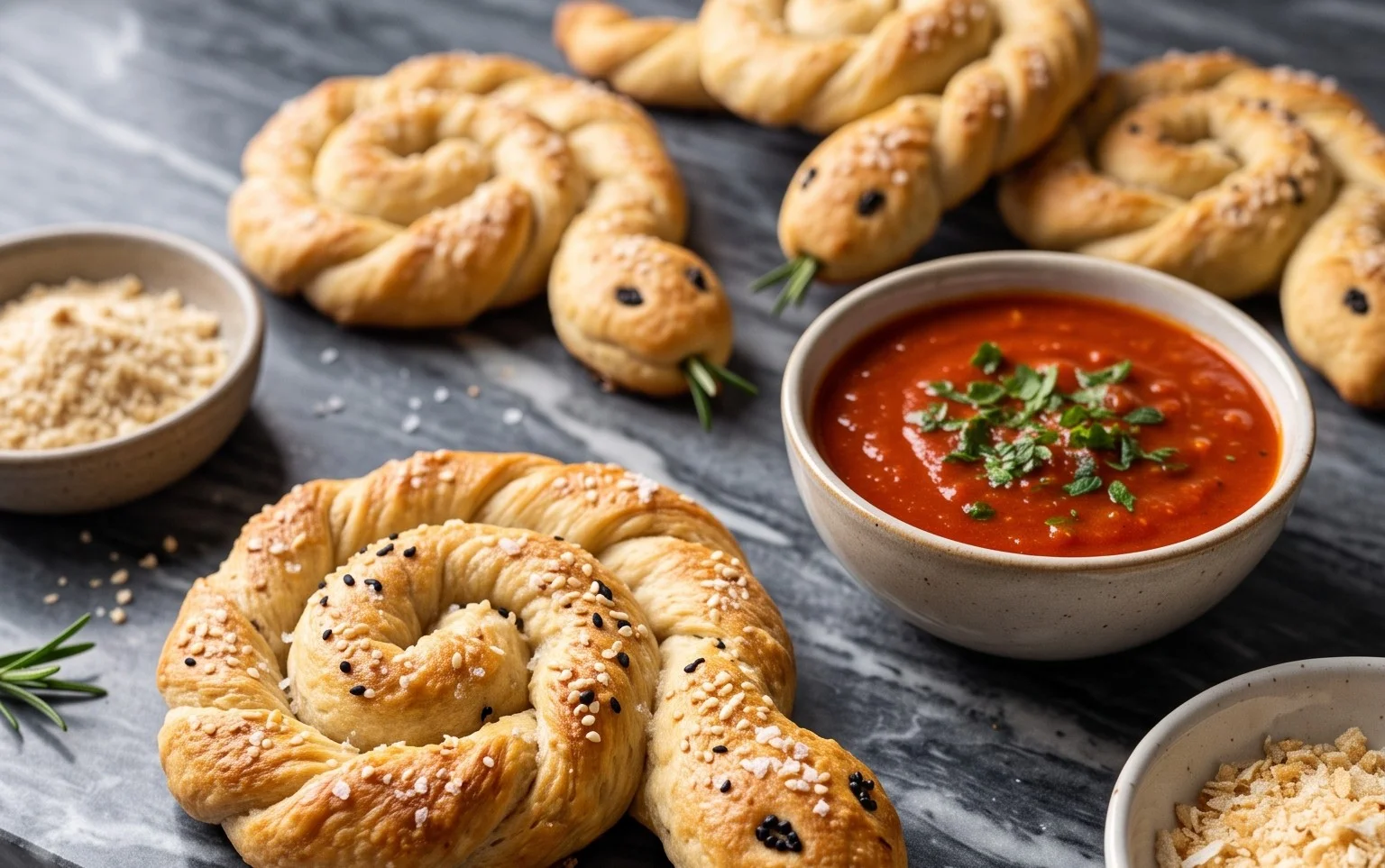 Green Snake Breadsticks Recipe Halloween Harry Potter